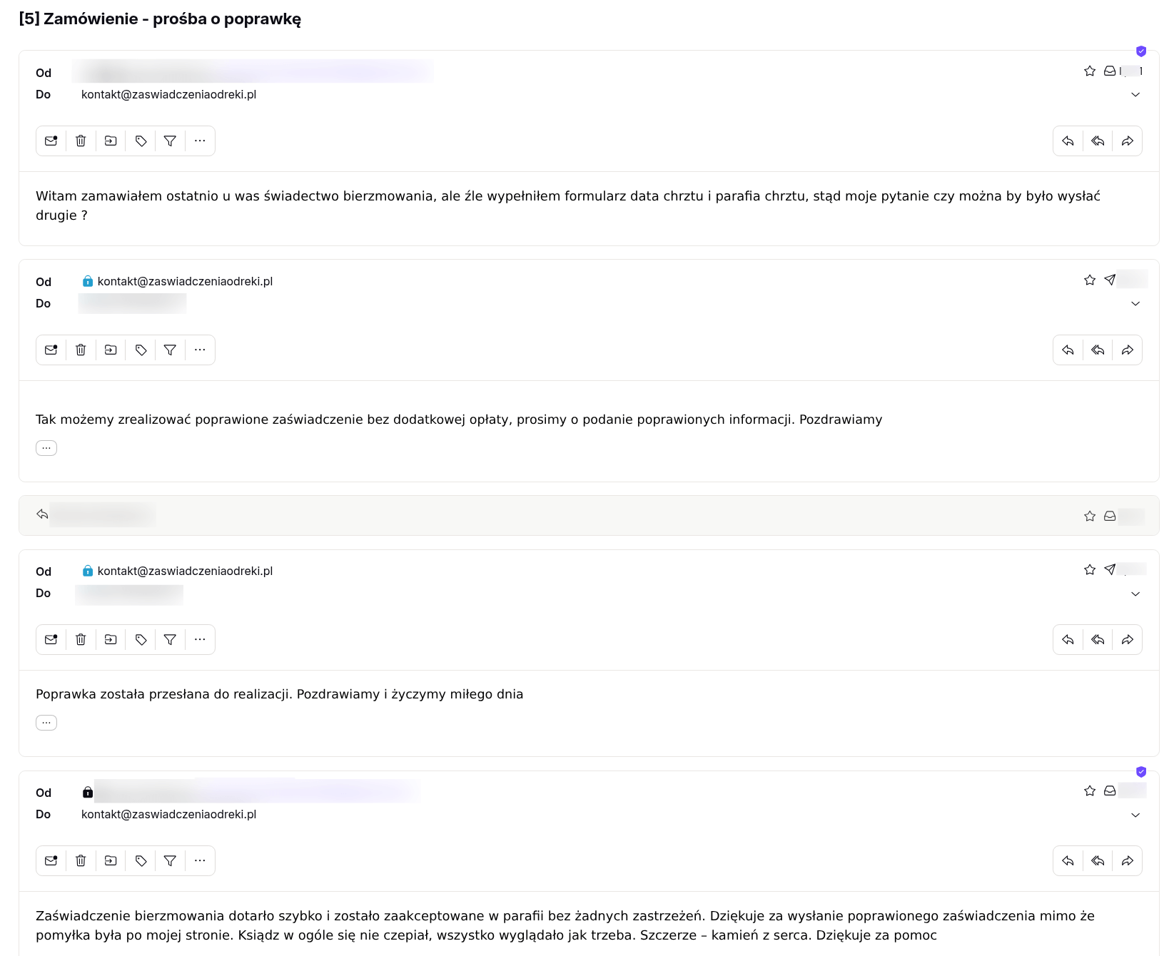 bierzmowanie online opinia klienta